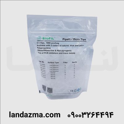 سر سمپلر λ0/1 - 10 استریل فیلتردار کریستالی کوتاه 1000 عددی DNAse/RNAse Free